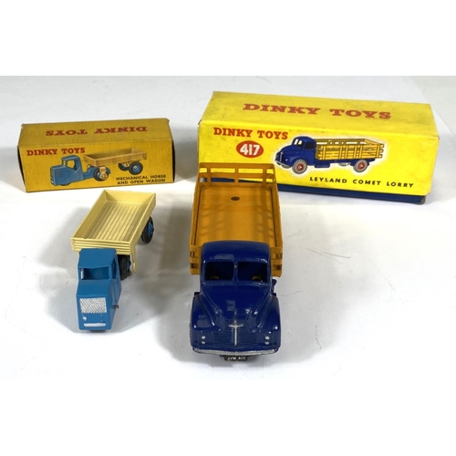 405 - DINKY TOYS: 417 Leyland Comet Lorry in box with Liverpool Factory sticker; 415 33W Mechanical Horse ... 