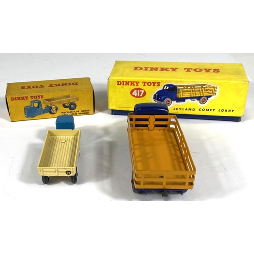 405 - DINKY TOYS: 417 Leyland Comet Lorry in box with Liverpool Factory sticker; 415 33W Mechanical Horse ... 