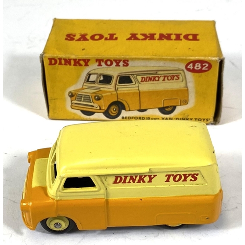 423 - DINKY TOYS: 482 Bedford 10 CWT Van 'Dinky Toys' two tone light and dark yellow in original box