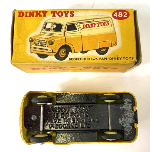 423 - DINKY TOYS: 482 Bedford 10 CWT Van 'Dinky Toys' two tone light and dark yellow in original box