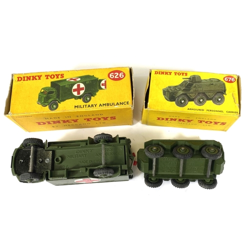 DINKY TOYS 626 Military Ambulance in original box 677 Armoured Command Vehicle in original box 67