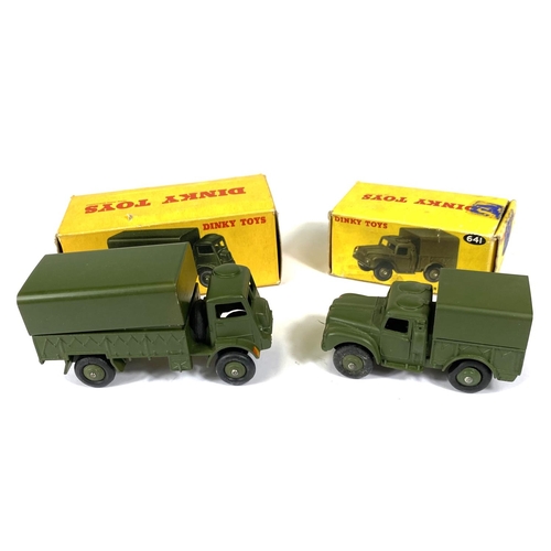 427 - DINKY TOYS: 623 Armoured Covered Wagon in original box; 641 Army 1-Ton Cargo Truck boxed (missing fl... 