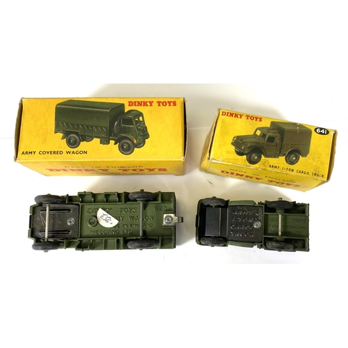 427 - DINKY TOYS: 623 Armoured Covered Wagon in original box; 641 Army 1-Ton Cargo Truck boxed (missing fl... 