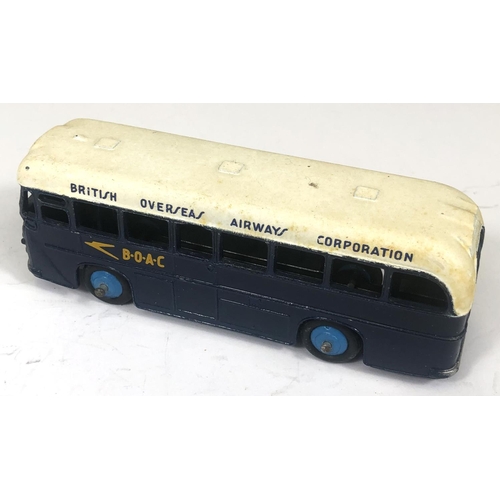 443 - DINKY TOYS: 283 Blue BOAC Bus, 290 Dunlop London Transport Double Decker Bus, 280/29F Observational ... 