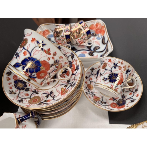 487 - A 19th century Royal Crown Derby style part tea service etc.