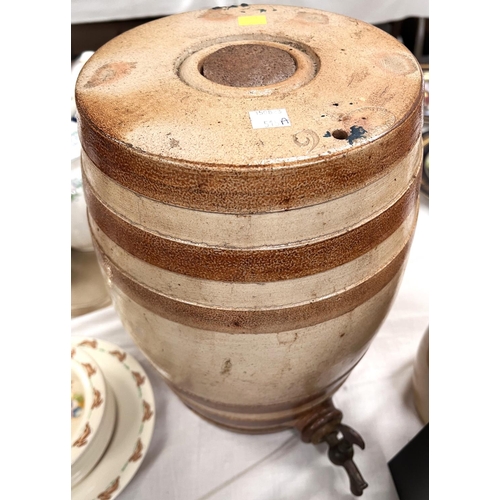 515A - A 19th century 2 tone brown stoneware spirit