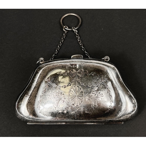 673 - A hallmarked silver evening purse