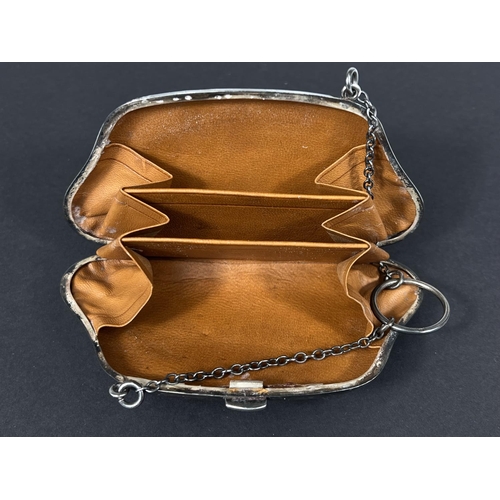 673 - A hallmarked silver evening purse