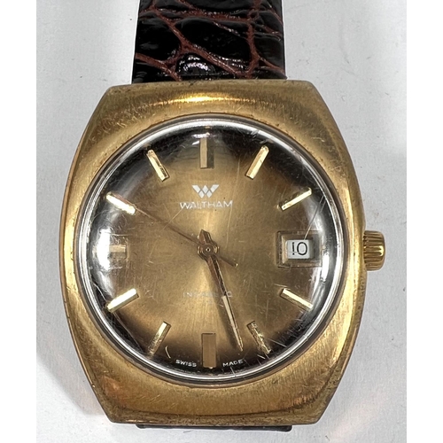 692A - WALTHAM: vintage gents automatic wristwatch, toned dial.