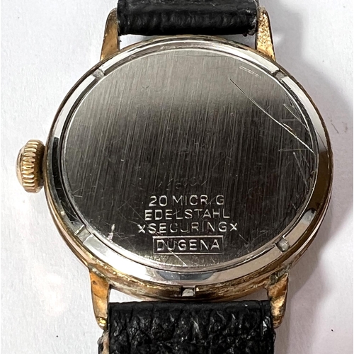 709 - DUGENA FESTA 1950's vintage gents manual wristwatch.