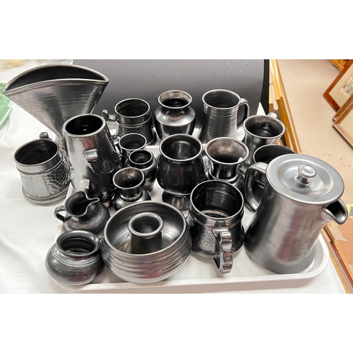 589 - A large selection of Prinknash pewterware