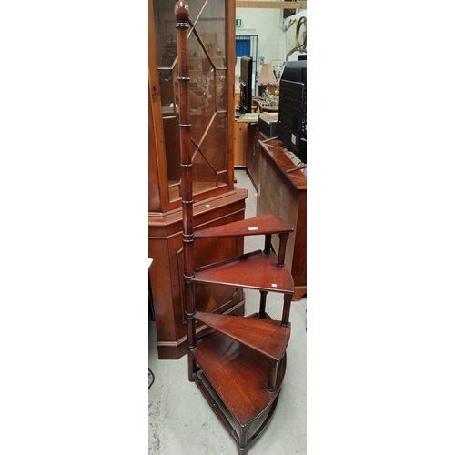 844 - A mahogany set of reproduction library steps