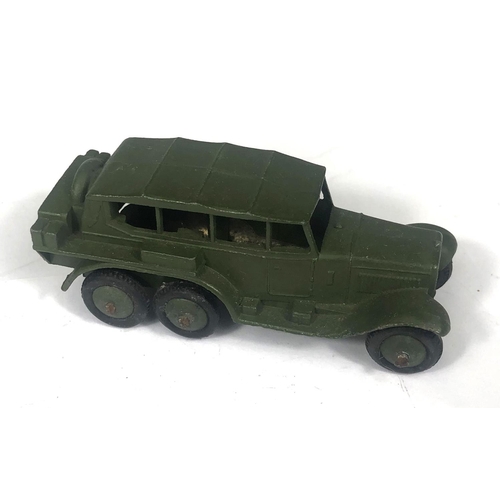 444 - DINKY TOYS: 30hm Daimler Military Ambulance, 615 Military Jeep with attached Howitzer gun, 30S Milit... 