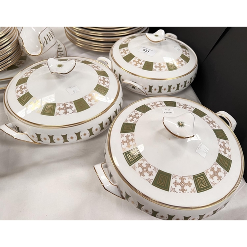 531 - A Spode Persia part dinner and tea service, 70 pieces approx