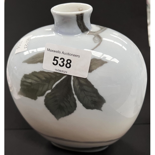 538 - A Royal Copenhagen 'pilgrim flask' vase, height 17cm