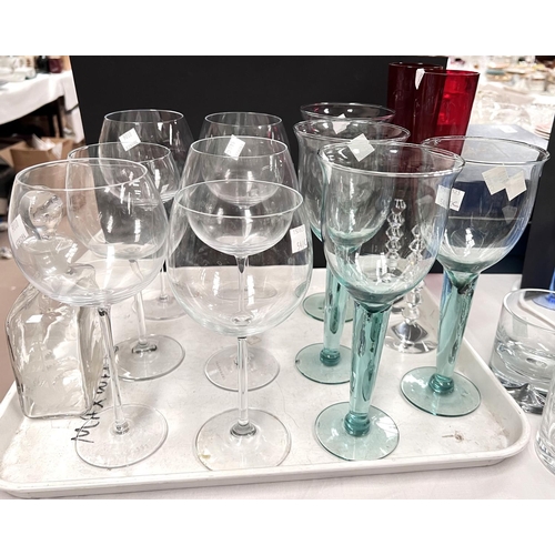 540C - A selection of modern coloured/plain drinking glasses