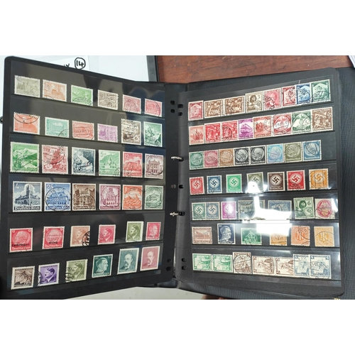 196B - A collection of German WWII period and earlier stamps.