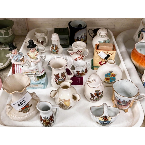 462 - A collection of various Welch Whimsies and other miniature china, some crested ware 