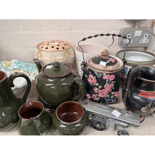 468 - A Chinese bowl, Poole vase and various ceramics, Victorian and later china