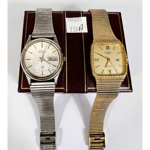 739A - A SEIKO Day Date King, stainless steel with quartz movement and a similar ROTARY.