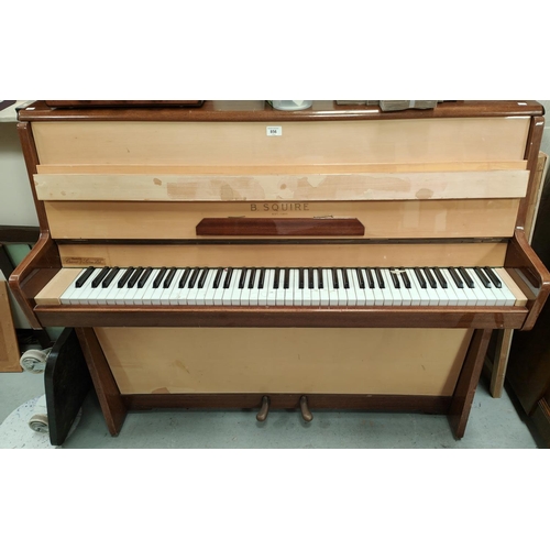 856 - A modern upright piano by B SquireHas now been in 3 sales without bids and has been disposed of to c... 