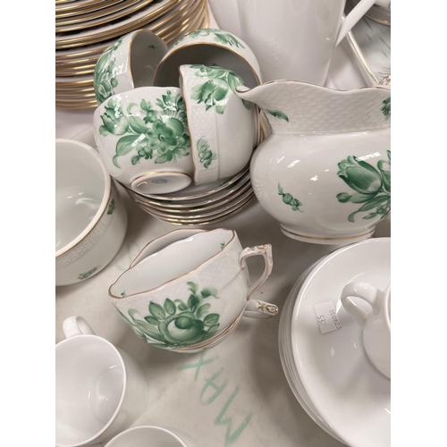 532 - A Spode plain white coffee service; a Herend part service; other similar china teaware