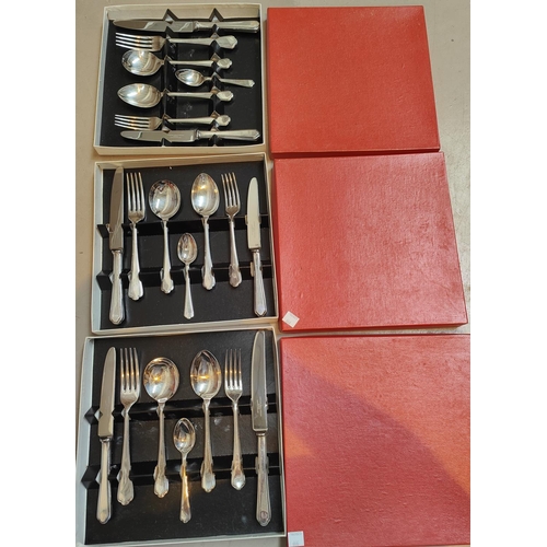 667 - Eight HB & H place settings of cutlery, boxed; other boxed and loose cutlery