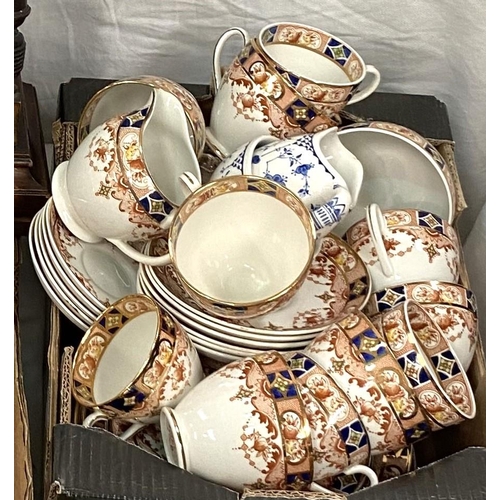 14 - An Imari pattern Victorian tea service, clocks, coins and other collectables