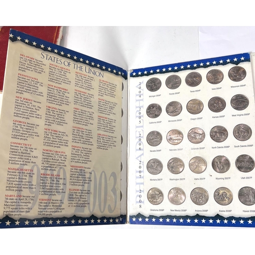 148 - A complete collection of 100 US state quarters (1999-2008) from the Philadelphia and Denver mints in... 