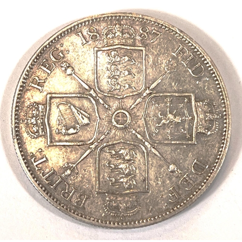 161 - An 1887 QV double florin