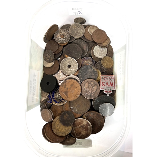 195 - A selection of GB and foreign coins from the 18th century onwards including a 1931 Irish half-crown,... 