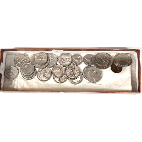 196 - A selection of 1920's Italian coins; a quantity of GB and other coins