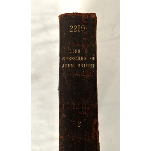 323 - A hard back volume 'Life and Species' by John Bright and a terracotta bust