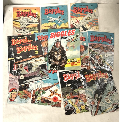 331 - CAPTAIN W.E. JOHNS: The Adventures of Biggles' 1950's comics published by Action comics No3-No15 (is... 