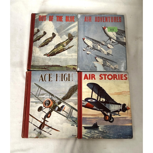 333 - Four The Ace Publishing Co. vintage hard back short story collections 'Air Adventures', 'Out of the ... 