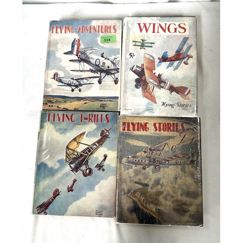 334 - John Hamilton Publishing, four hardback short story collections 'Wings, Flying Stories', 'Flying Sto... 