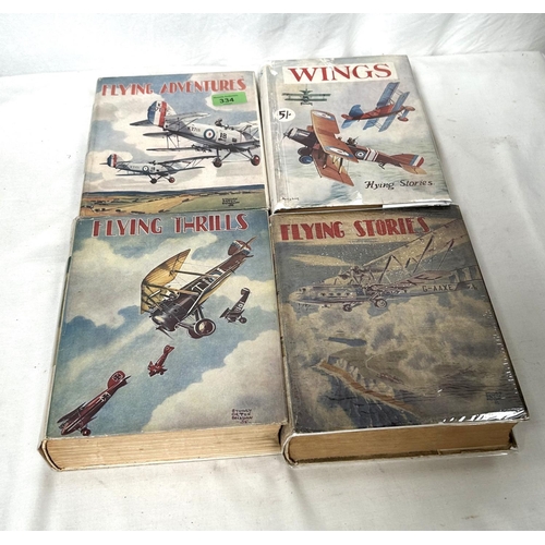 334 - John Hamilton Publishing, four hardback short story collections 'Wings, Flying Stories', 'Flying Sto... 