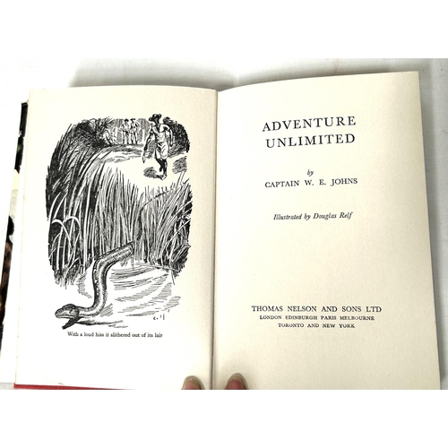 339 - CAPTAIN W.E. JOHNS: Thomas Nelson & Sons 'Adventure Unlimited' and 'Adventure Bound' short story... 