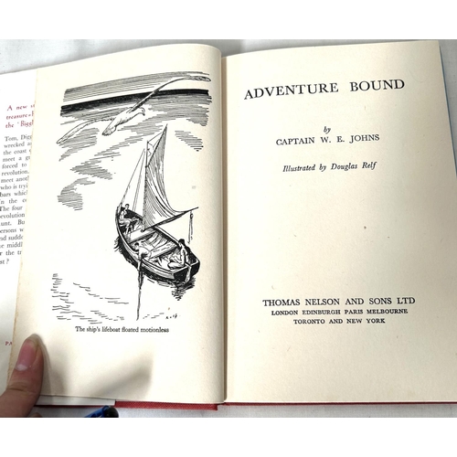 339 - CAPTAIN W.E. JOHNS: Thomas Nelson & Sons 'Adventure Unlimited' and 'Adventure Bound' short story... 