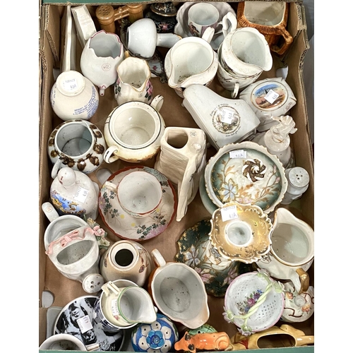 48A - A large collection of decorative china including large Whimsies, crested ware etc approx. 60 pieces