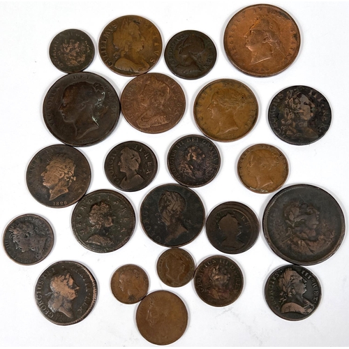 51 - GB:  a quantity of 19th century and earlier copper coins