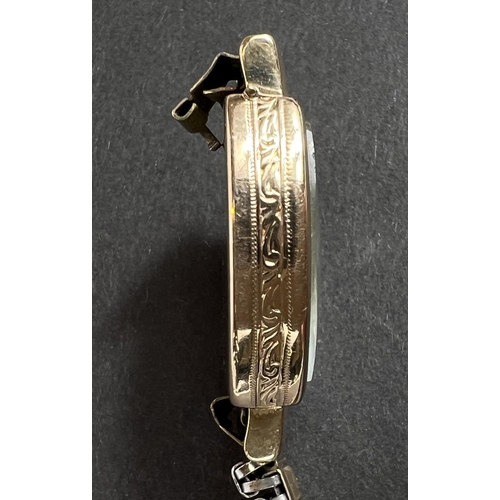 635 - An early 20th century lady's Rolex wristwatch, 9 carat hallmarked gold rounded rectangular body, qua... 