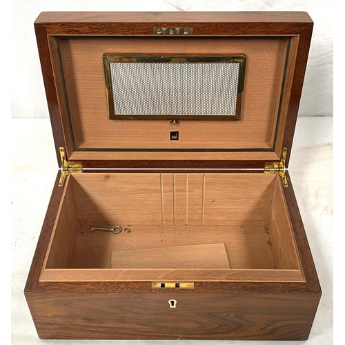 64 - A walnut rectangular cigar humidor