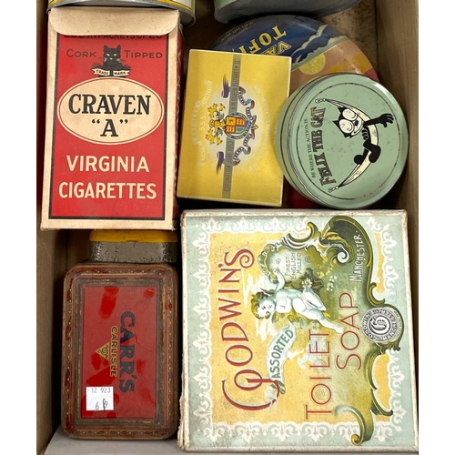 6B - A collection of vintage tins, Ogdens and others