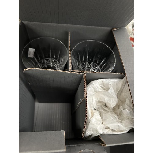 536 - A set of seven large Waterford wine glasses, with box for 4.