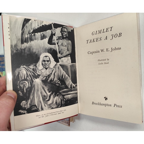 349 - CAPTAIN W.E. JOHNS: Four first edition Gimlet novels published by Brockhampton Press 'Gimlet Takes a... 