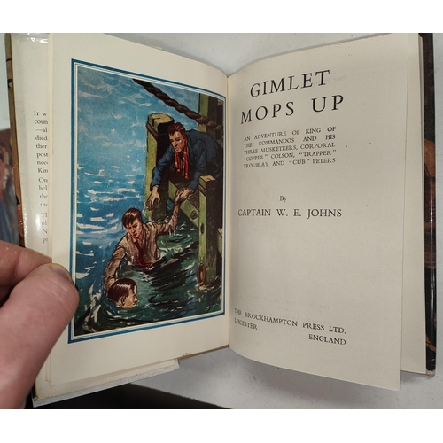 350 - CAPTAIN W.E. JOHNS: five first edition Gimlet novels 'Gimlet Goes Again' University of London Press ... 