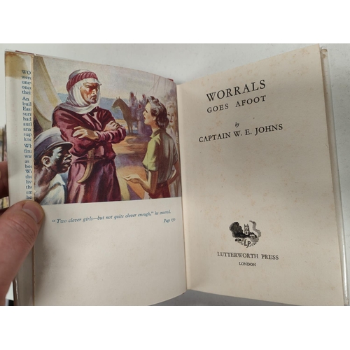 351 - CAPTAIN W.E. JOHNS: Three Worrals first edition novels published by Lutterworth Press, 'Worrals Goes... 