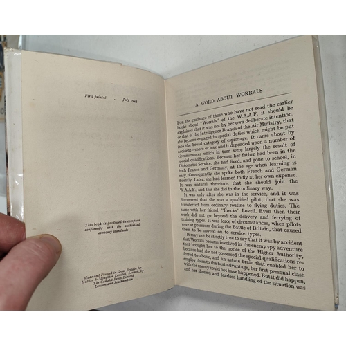 352 - CAPTAIN W.E. JOHNS: Four Worrals first edition novels published by Lutterworth Press, 'Worrals Flies... 