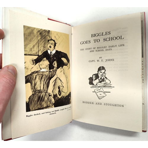 361 - CAPTAIN W.E. JOHNS: Four first edition Biggles novels published by Hodder & Stoughton, 'Biggles ... 